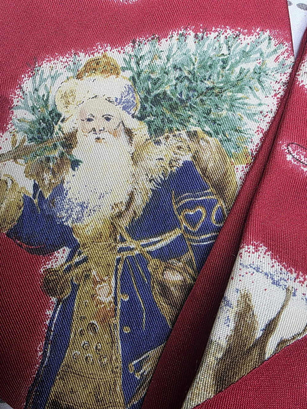 Robert Talbott Hand Sewn Silk Christmas Tie Santa Wilmington Country Store VTG